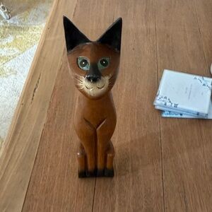 Vintage Handcrafted Brown Cat Figurine